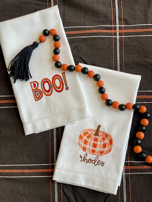 Fall Hemstitch Hand Towel