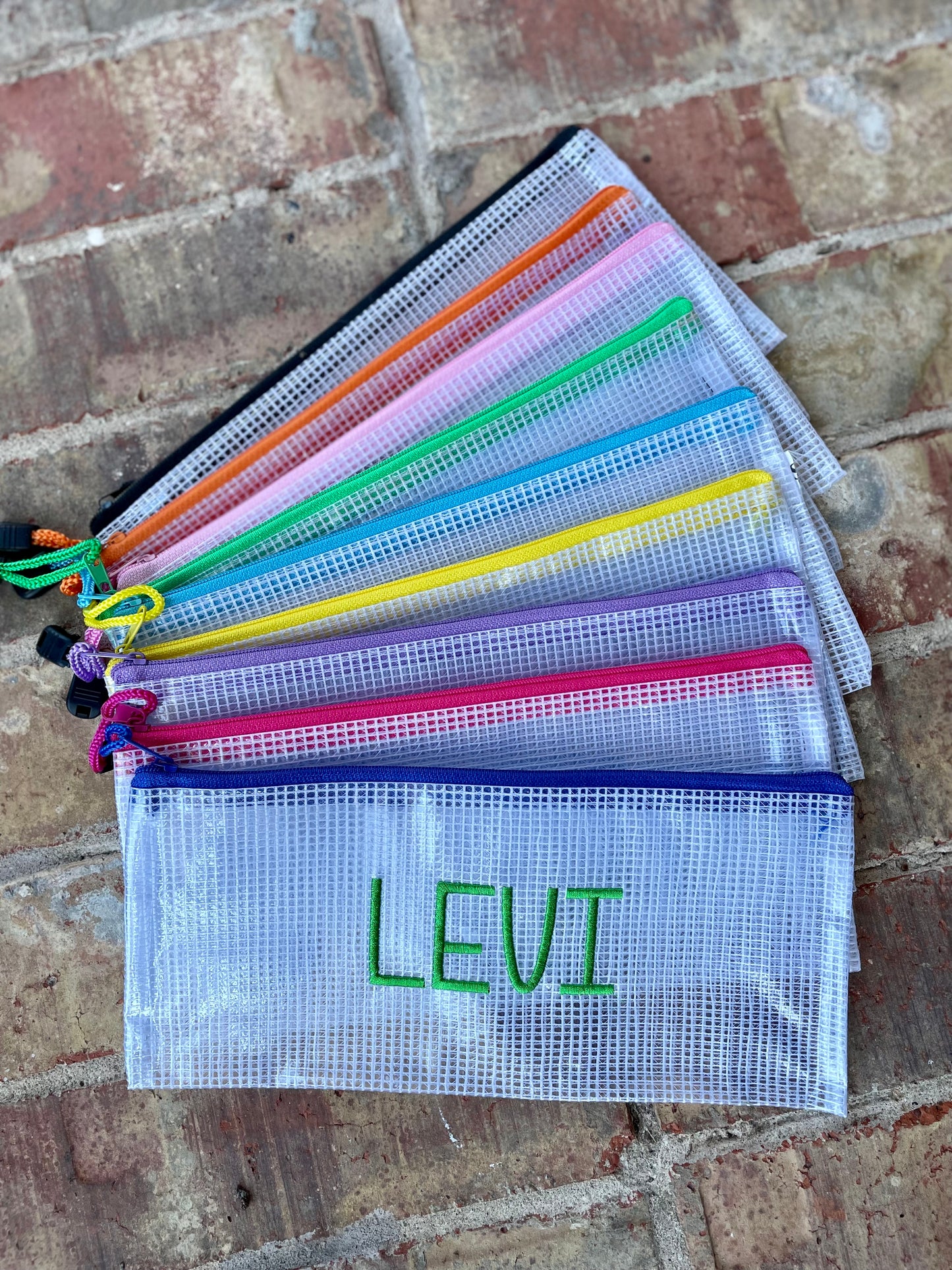 Plastic Mesh Pencil Bag