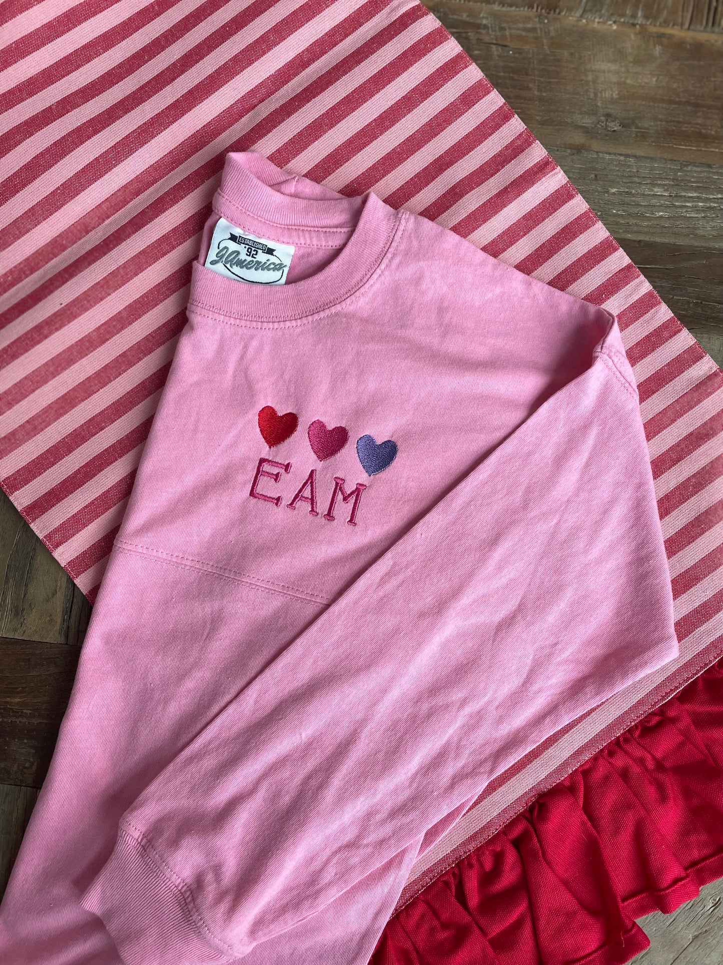 Little Girls Heart Trio Shirt