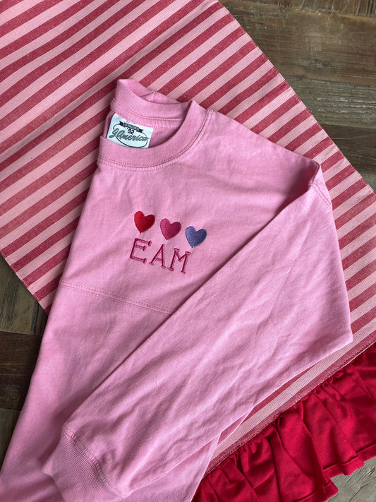 Little Girls Heart Trio Shirt