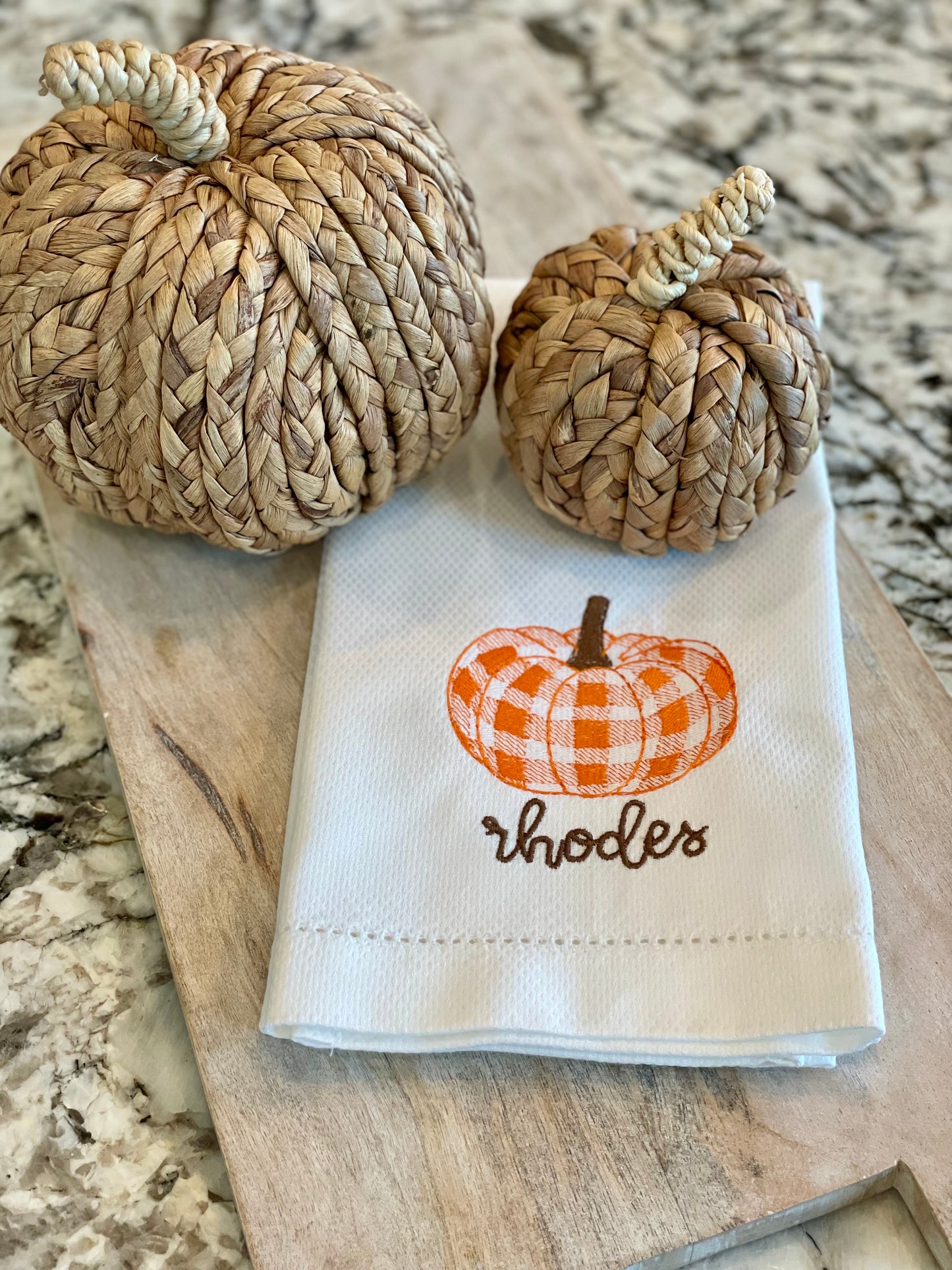 Fall Hemstitch Hand Towel