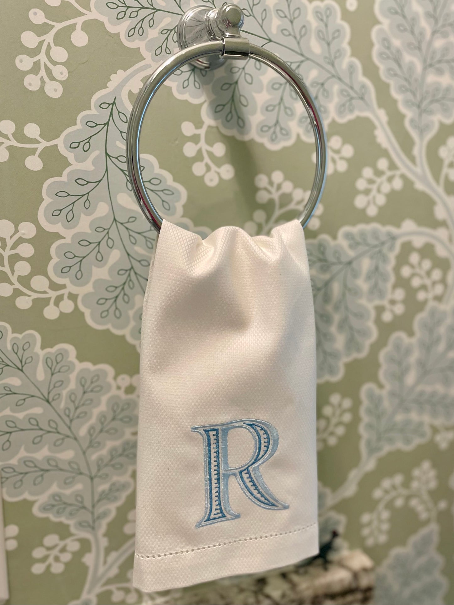 White Hemstitch Hand Towel