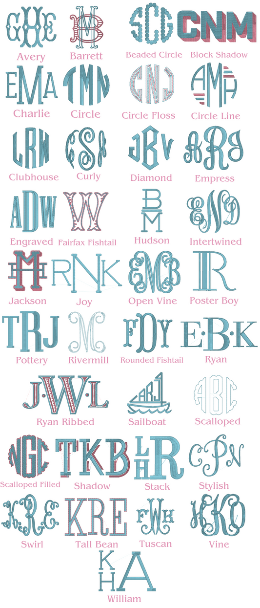 Monogram Options