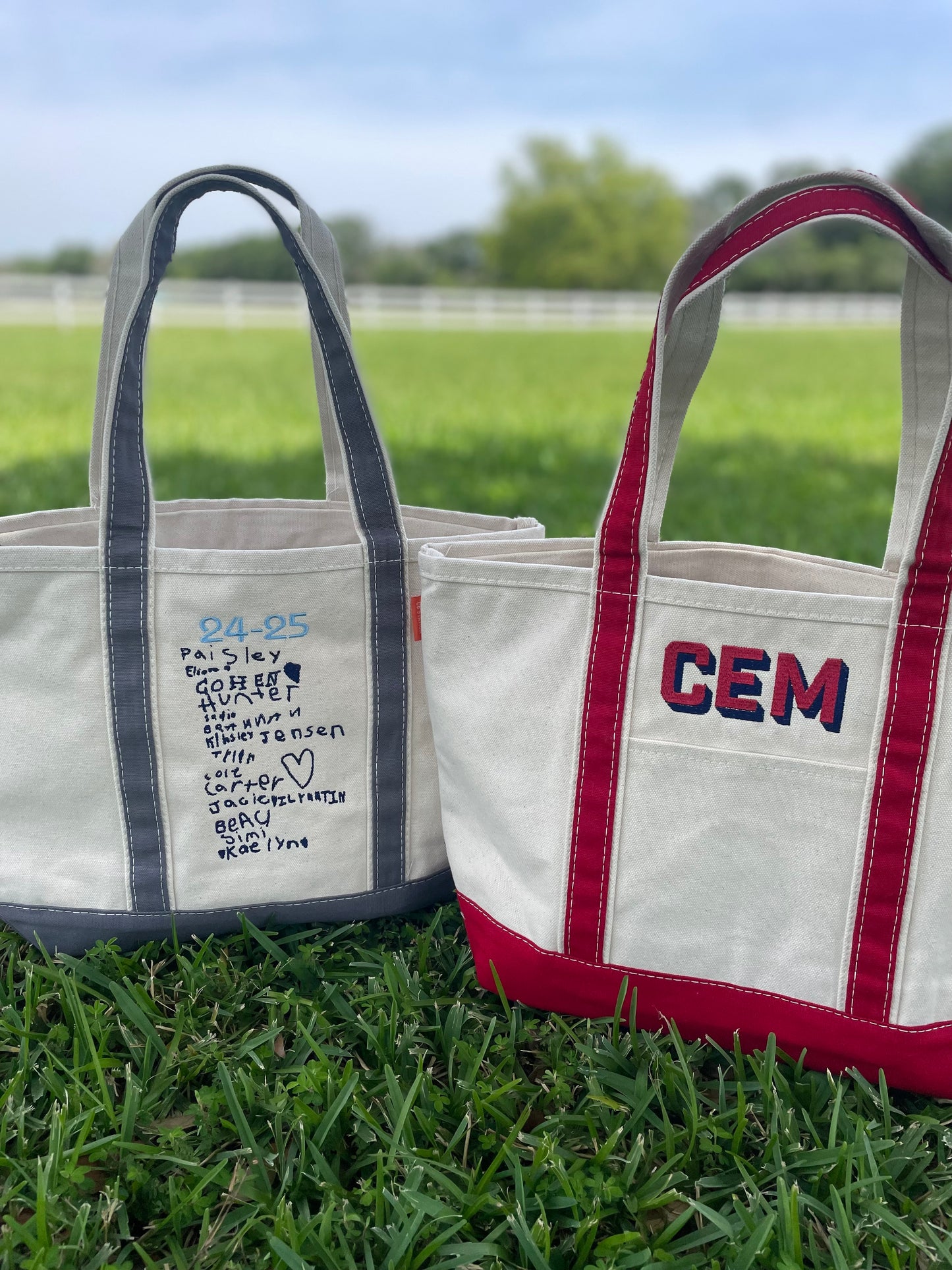 Teacher Canvas Tote with Class Signatures
